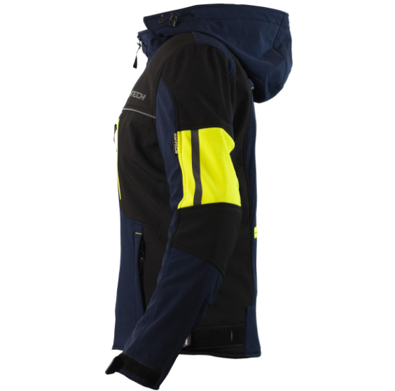 CHAMARRA PARA MOTOCICLISTA RMTECH INSANE AZUL/NEGRO/FLUORESCENTE - Image 4