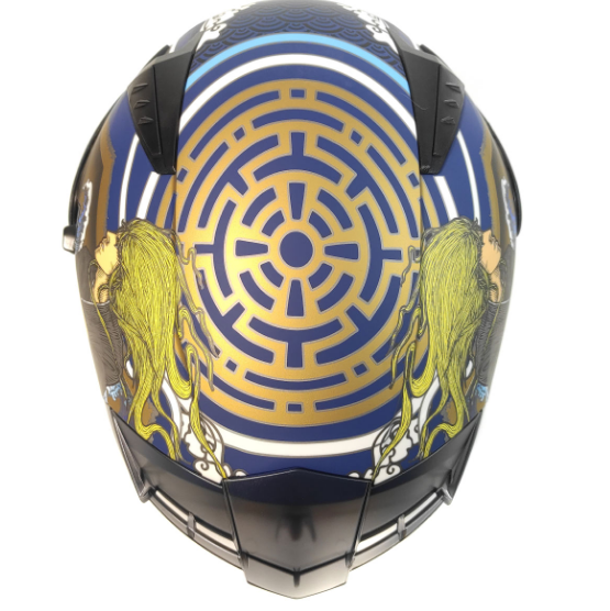 CASCO TX2 CERRADO TADASHI DORADO/AZUL Z501 - Image 4