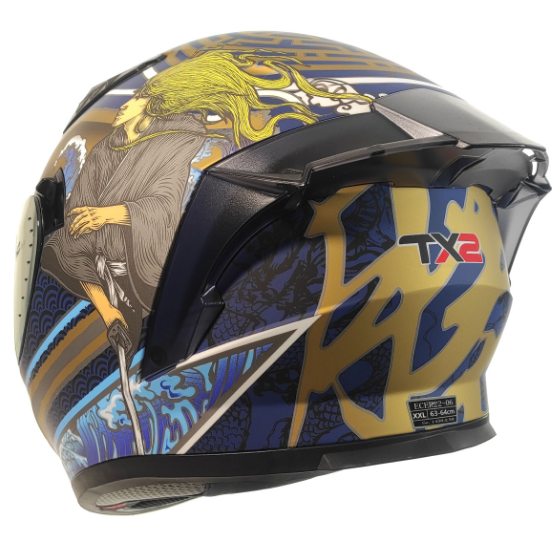 CASCO TX2 CERRADO TADASHI DORADO/AZUL Z501 - Image 2