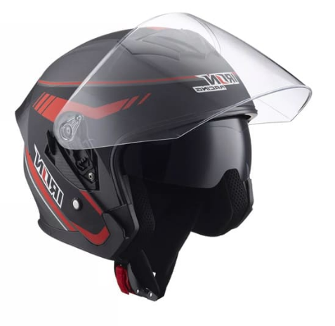CASCO 3/4 ECE DOT IRON RACING DOBLE MICA IR292 BENJAMIN ROJO