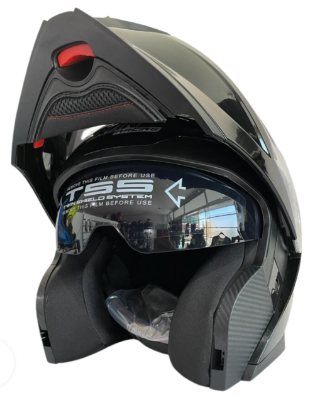 CASCO ABATIBLE IRON RACING DOT IR-195 LUCHADOR NEGRO BRILLO - Image 4