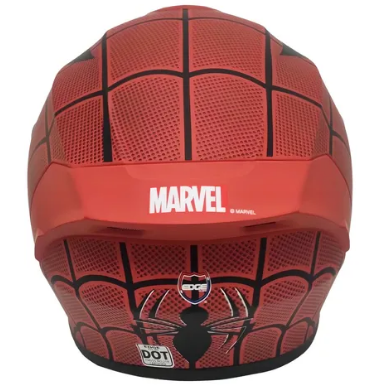 Casco Integral Marvel Edge Frankie Spiderman Rojo Certificado Dot - Image 3