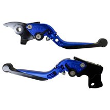 MANIJAS FRENO/EMBRAGUE ALUMINIO CNC AZUL CON EXTENSION BAJAJ PULSAR NS 200